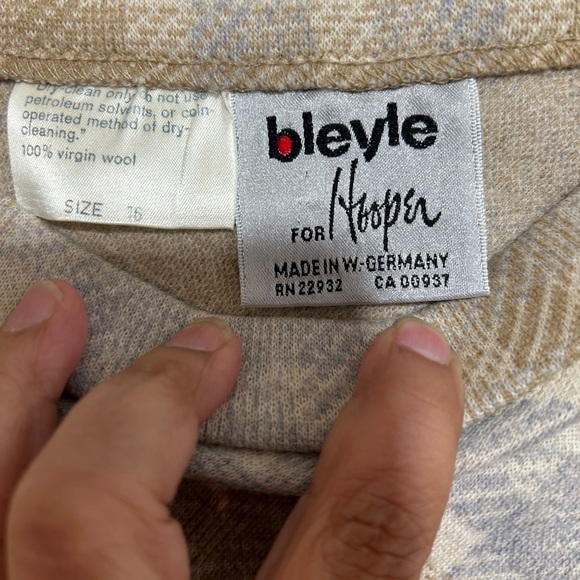 Vintage wool A line skirt with stretch size 16 made in Germany - Picture 3 of 6